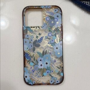 Rifle Paper Co. Blue and Gold Floral Phone Case